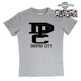 Прикольные футболки: DPC Dnipro City на сером